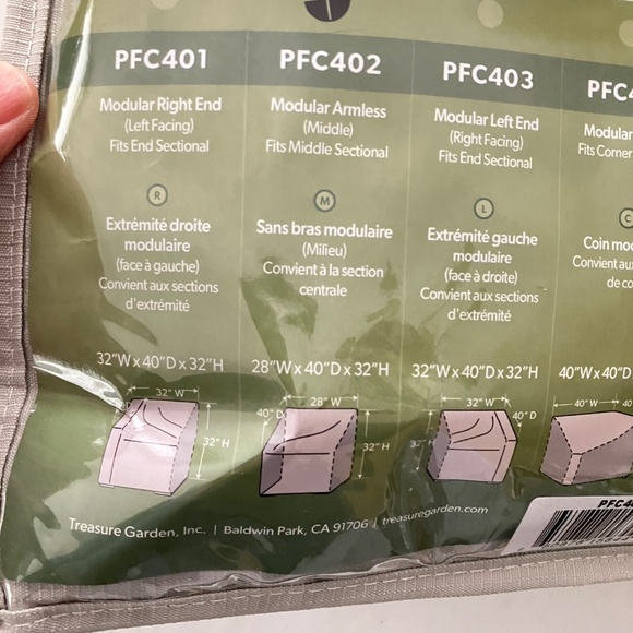 Treasure Garden Deep Seating Modular w/Elastic Outdoor Protective Cover NEW - Picture 9 of 17